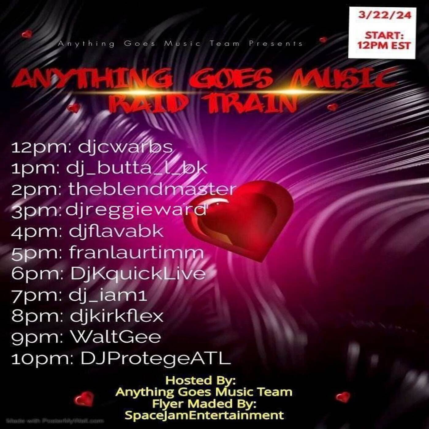ANYTHINGGOESMUSICRAIDTRAINHosted By A.G.M.C 6-7PM EST‼️ | @djkquicklive IN THE MIX (Mar 22, 2024) episode artwork