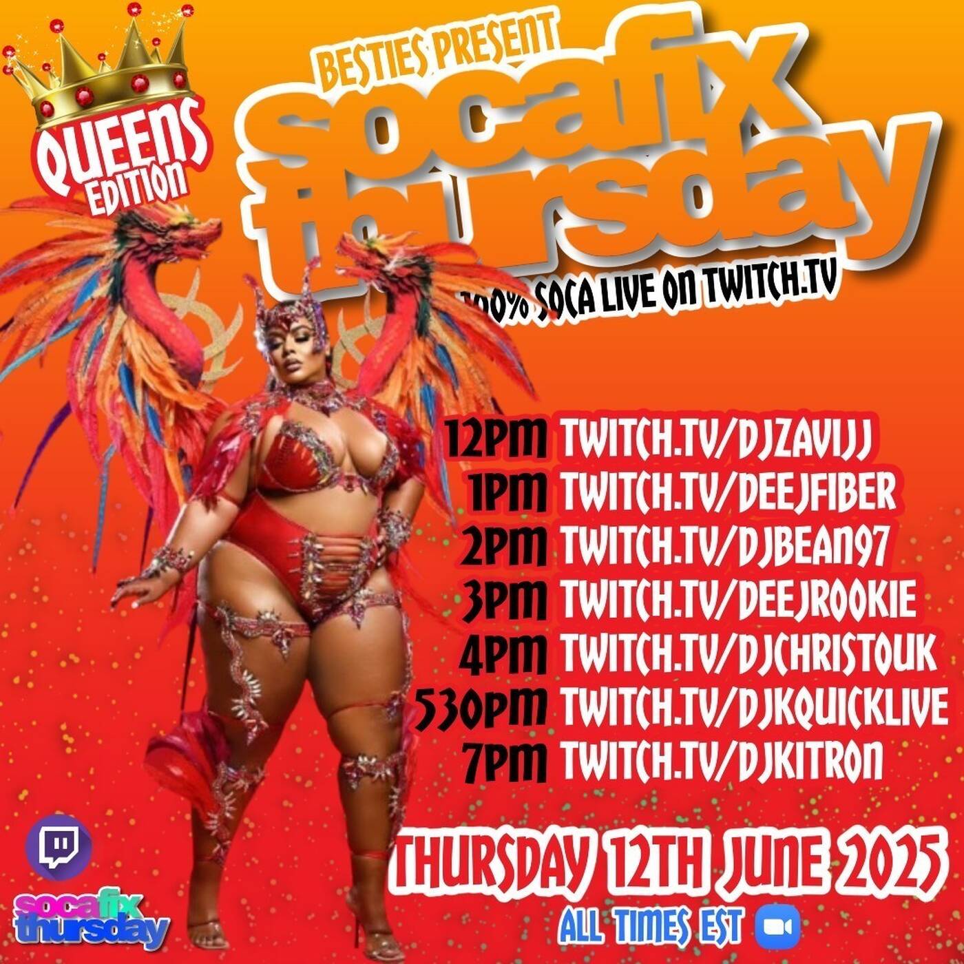 SOCAFIXTHURSDAYRAIDTRAINTHEQUEENSEDITION✔️(NADIABATSON)5:30-7PMEST‼️(JUNE 12, 2025) episode artwork