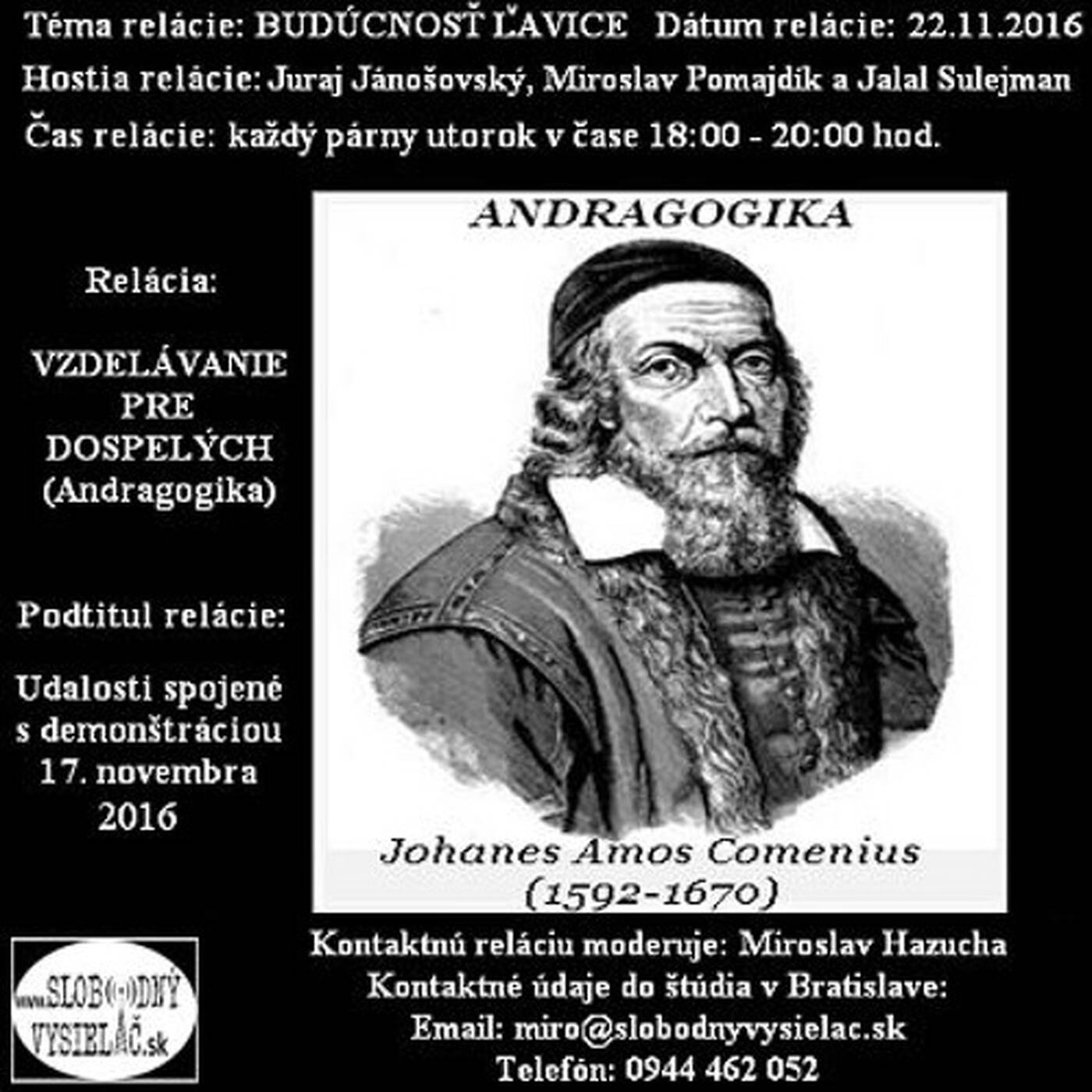 Vzdelávanie pre dospelých 34 - 2016-11-22 Udalosti spojené s demonštráciou 17.11.2016 episode artwork