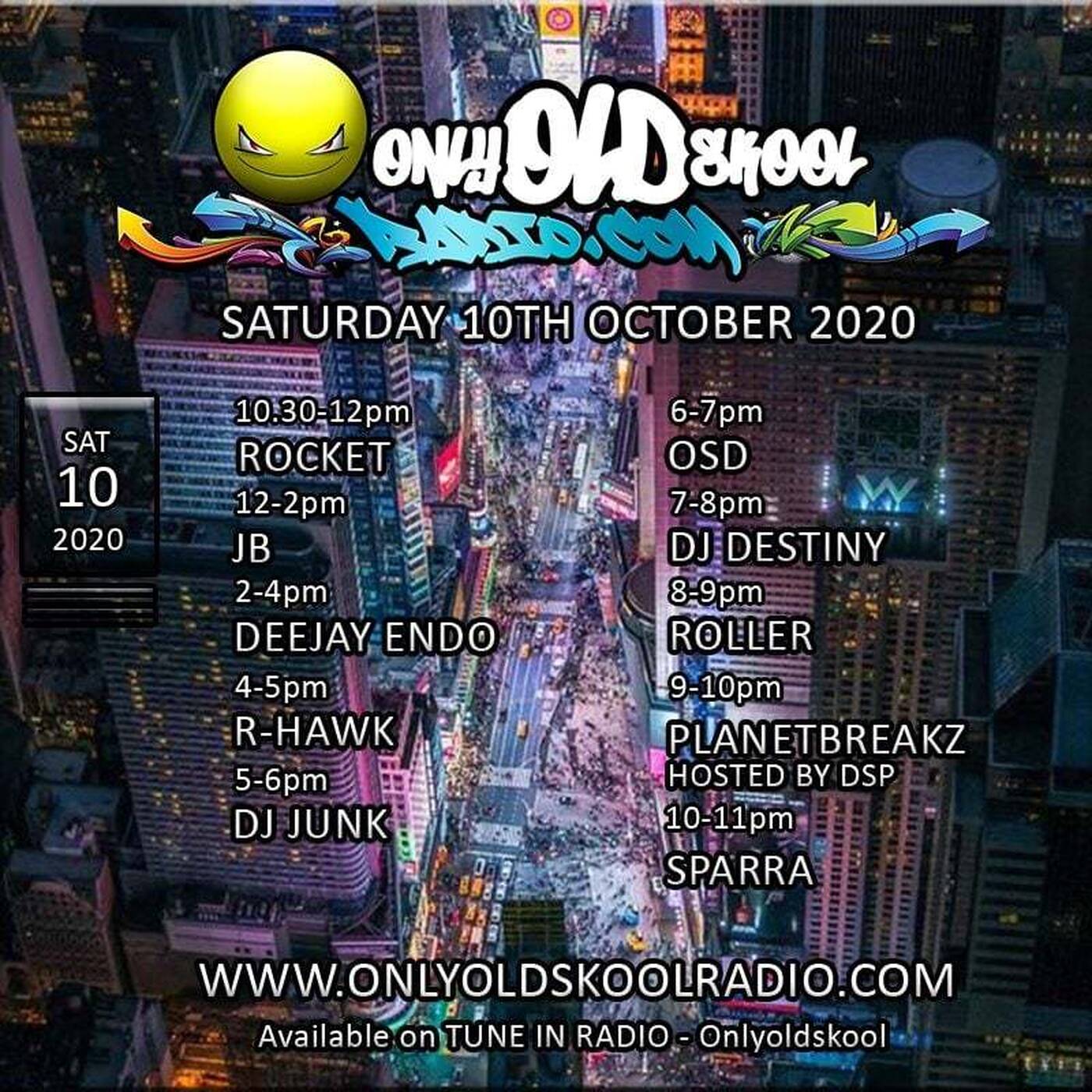 DJ R-Hawk - Saturday Jungle Flex - 10 Oct 20 - Only Oldskool Radio episode artwork
