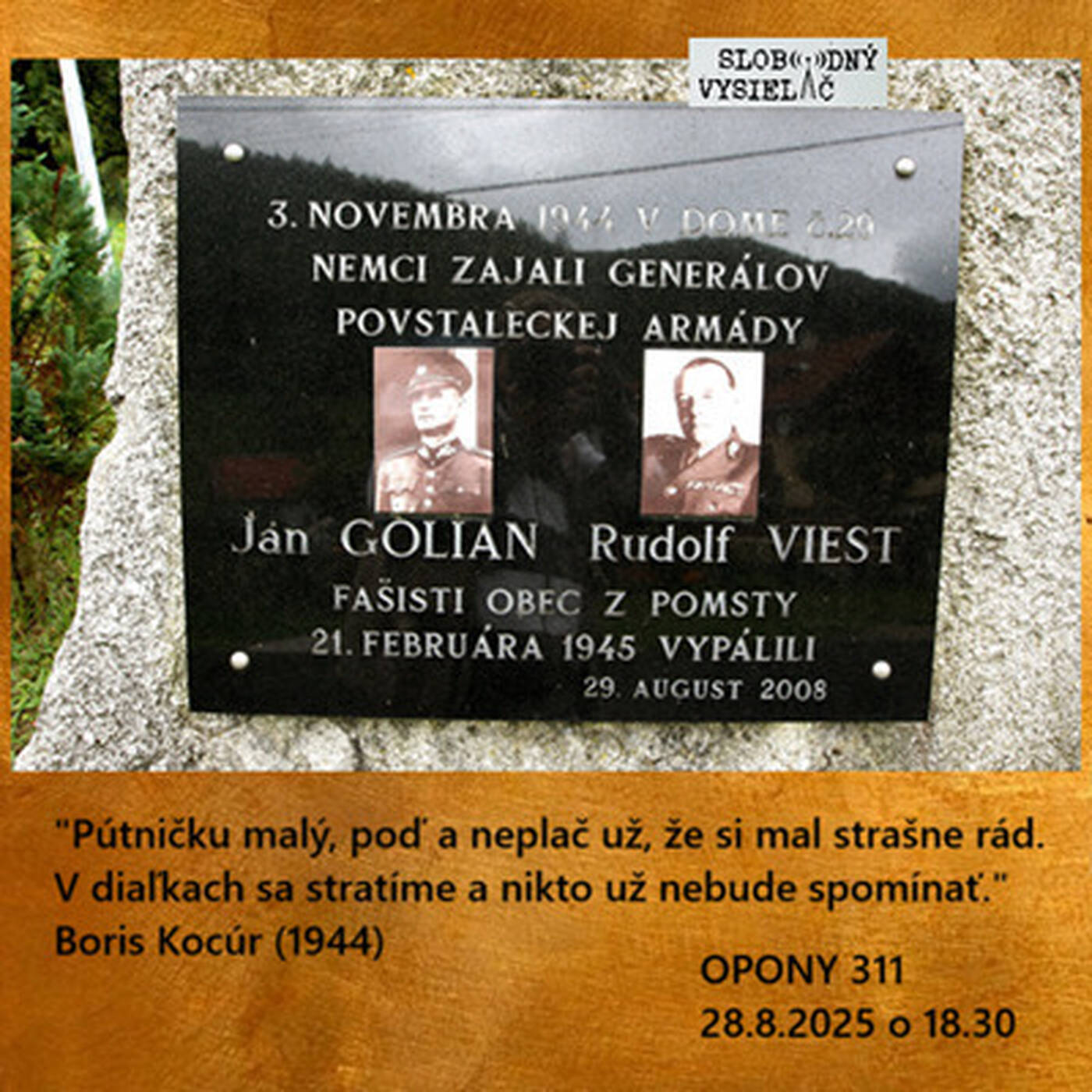 Opony 311 - 2025-08-28 „Bukovec 3. 11. 1944 – zajatie generálov“ episode artwork