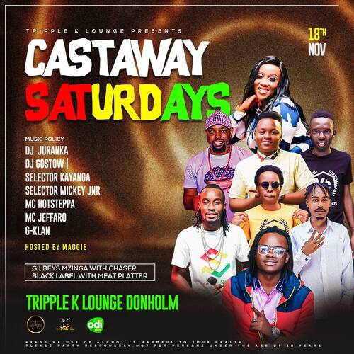 TRIPPLE K LOUNGE CASTAWAY SATURDAYS DJ JURANKA X MC JEFFARO X MC HOTSTEPPA