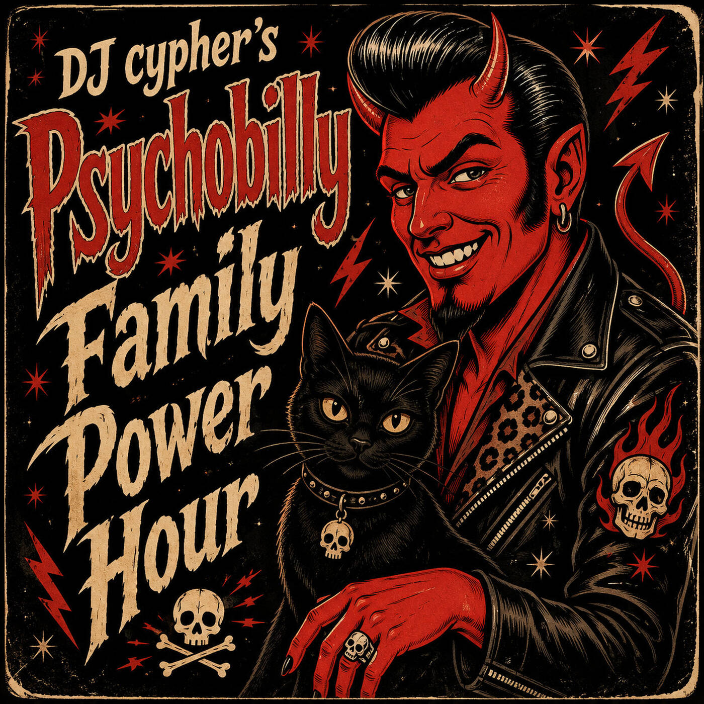 DJ cypher's PSYCHOBILLY FAMILY POWER HOUR  no. 65 episode artwork