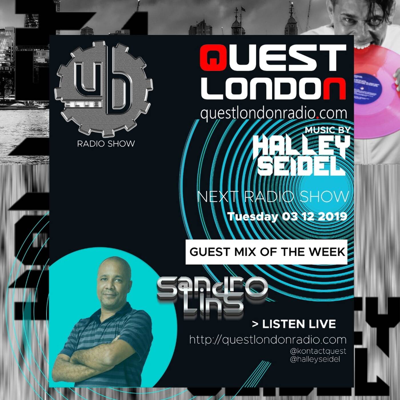 Halley Seidel - Club UB on  QuestLondon Radio with Guest Sandro Lins 2019-12-03 episode artwork