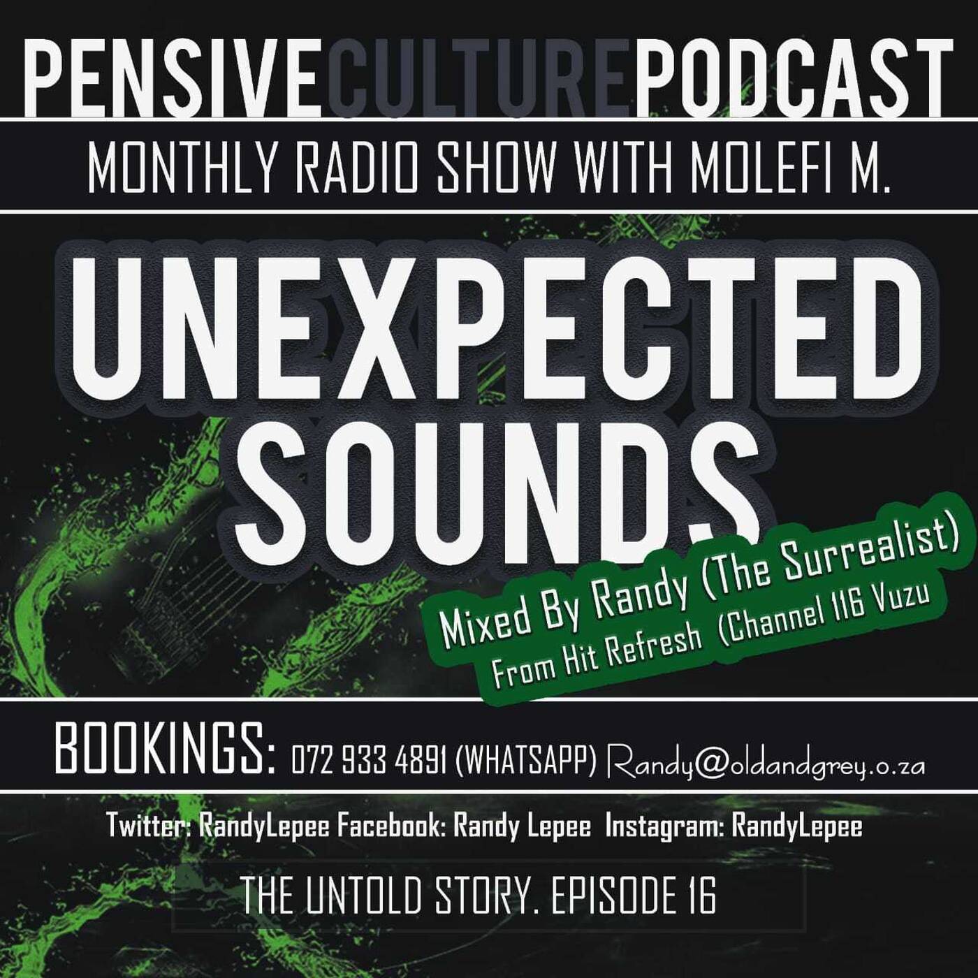 Pensive Culture Podcast - The Untold Story Episode 16 [Unexpected Sounds By Randy The Surrealist] episode artwork