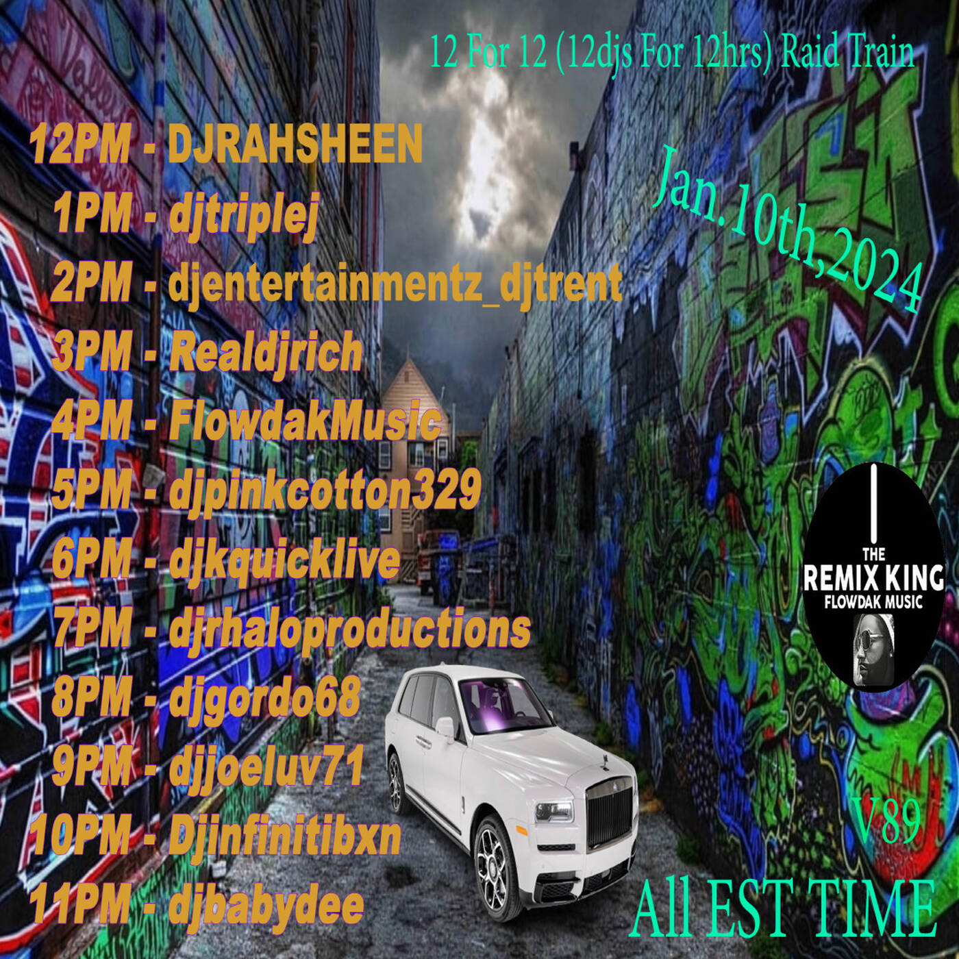 12FOR1212DJsFOR12HRSRAID️TRAINVL89Powered By @flowdak6-7PMEST‼️ (JAN 10, 2025) episode artwork