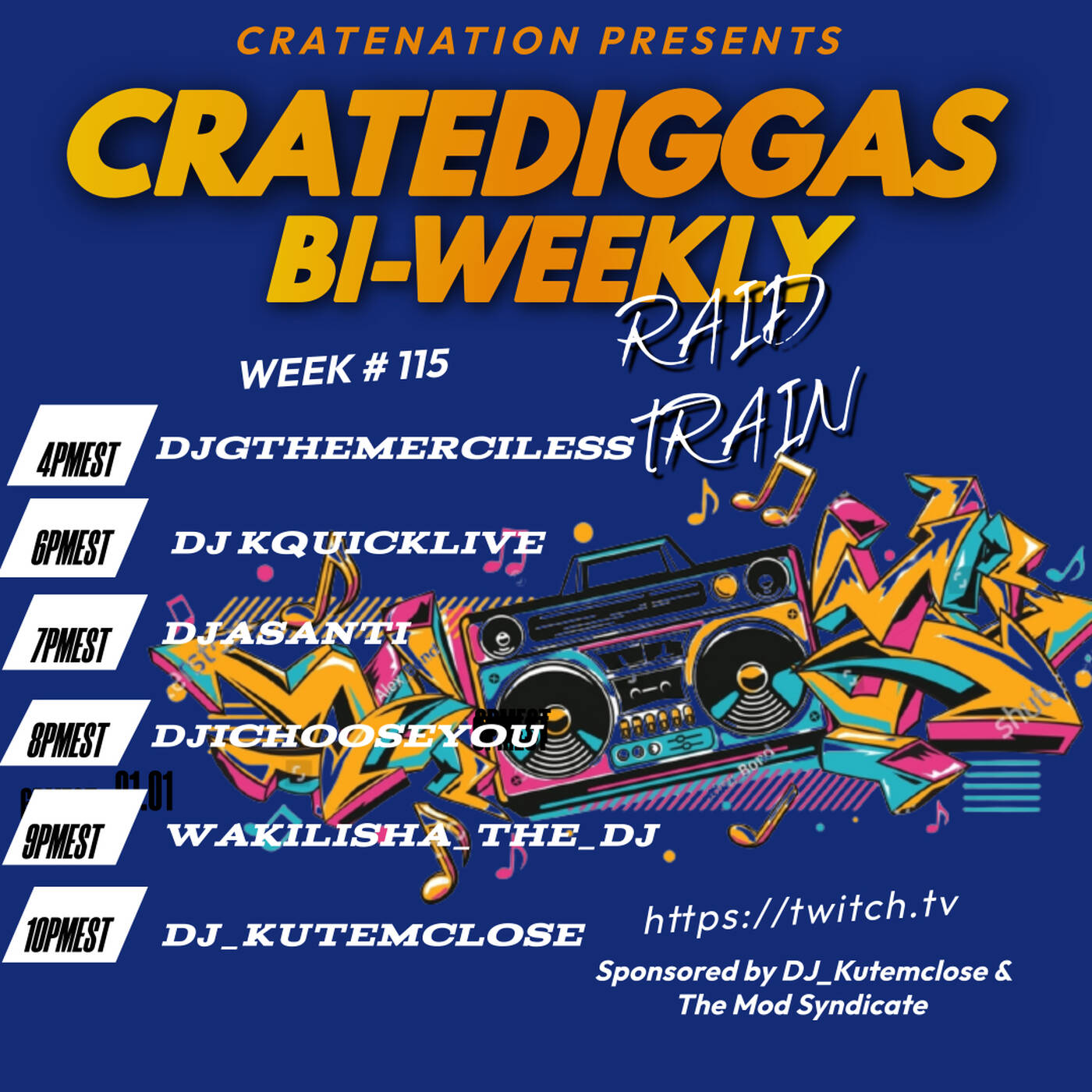 CRATEDIGGASBI-WEEKLYRAIDTRAINWEEK#115 Sponsored By @djkutemclose6-7PMEST‼️ (FEB 27, 2025) episode artwork