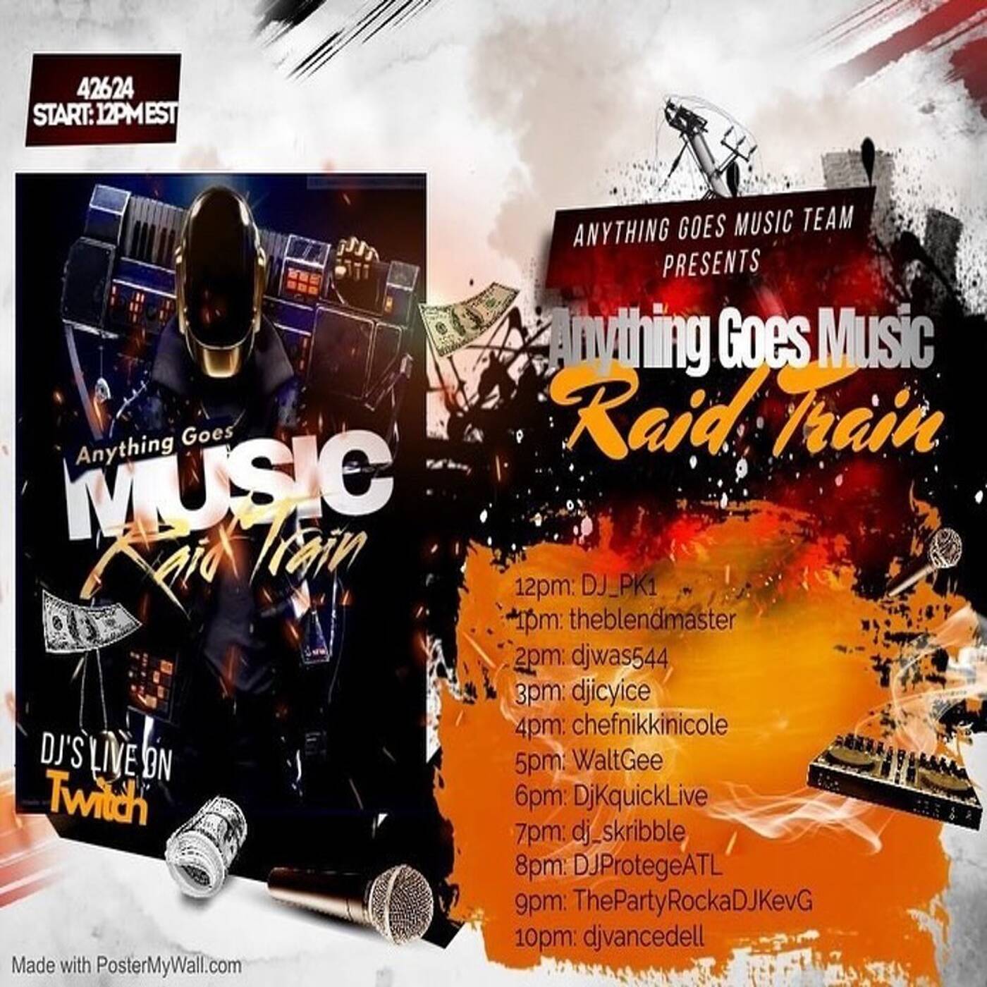 ANYTHINGGOESMUSICRAIDTRAINHosted By A.G.M.C 6-7PMEST‼️ | @djkquicklive IN THE MIX (Apr 26, 2024) episode artwork