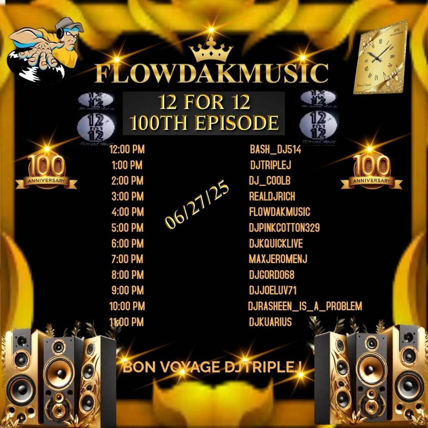 12FOR12100THEPRAID️TRAINBONVOYAGE @djtriplej By @flowdakmusic 6-7PMEST‼️(JUNE 27, 2025) episode artwork