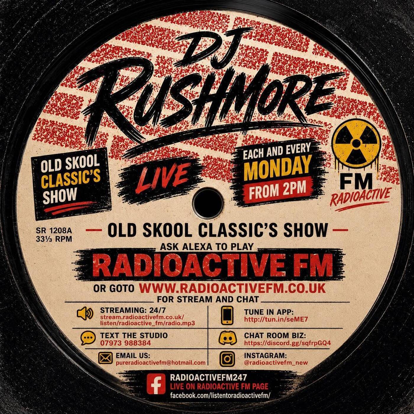 08'06'2026 DJ RUSHMORE presents THE RUSH HOUR live on www.radioactivefm.co.uk episode artwork