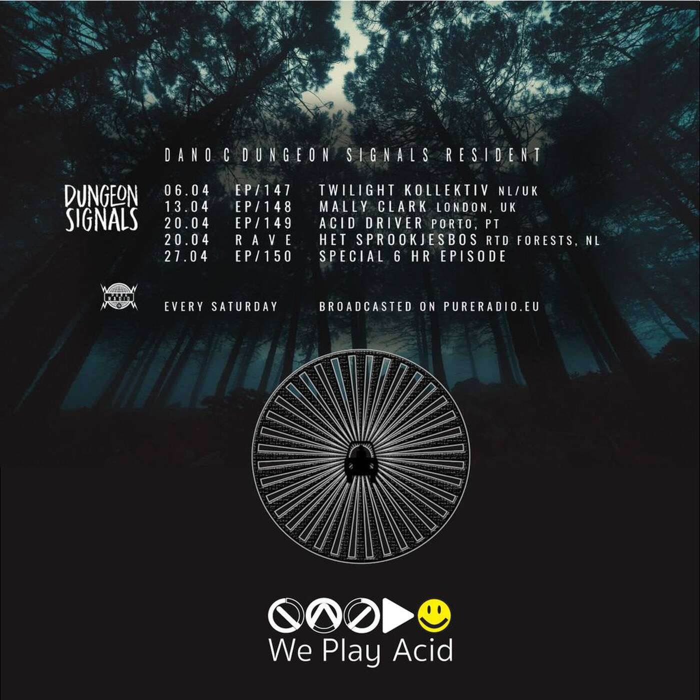 Acid Driver Podcast Series - Episode #002 AprilMix_Guest Mix @ Dungeon Signals_Pure Radio20-04-2019 episode artwork