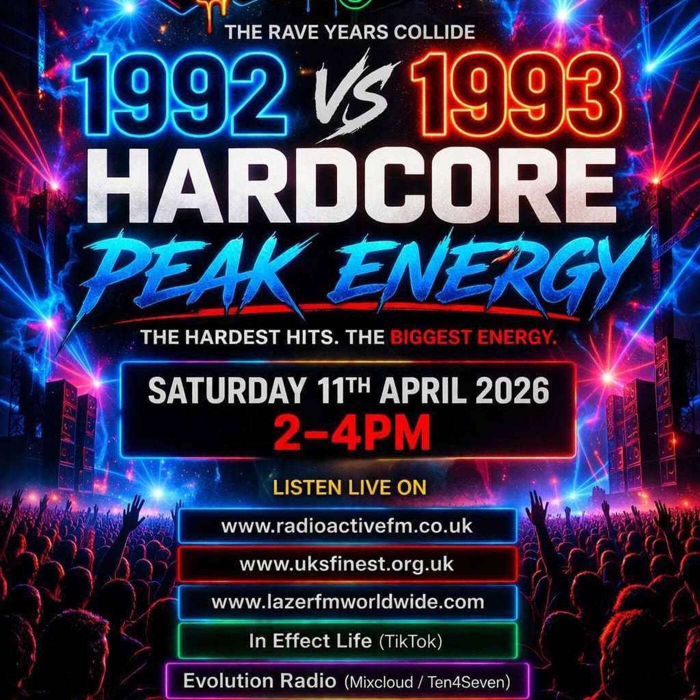 Leodecy Live, 11.4.26, 2-4pm 1992 vs 1993 Pt4 Peak Energy episode artwork