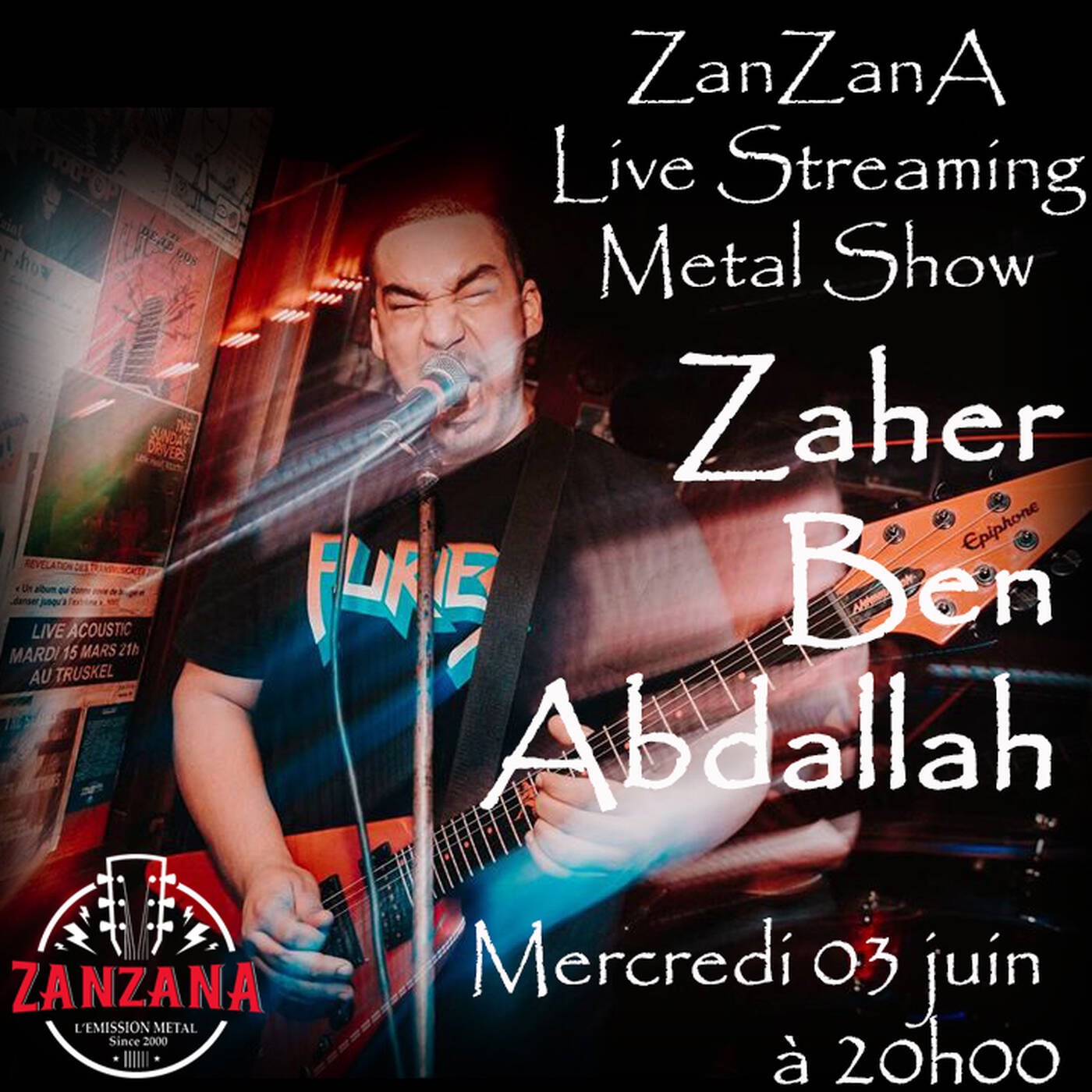 Interview de Zaher Ben Abdallah - ZanZanA Live Stream Metal Show - mercredi 02 juin 2020