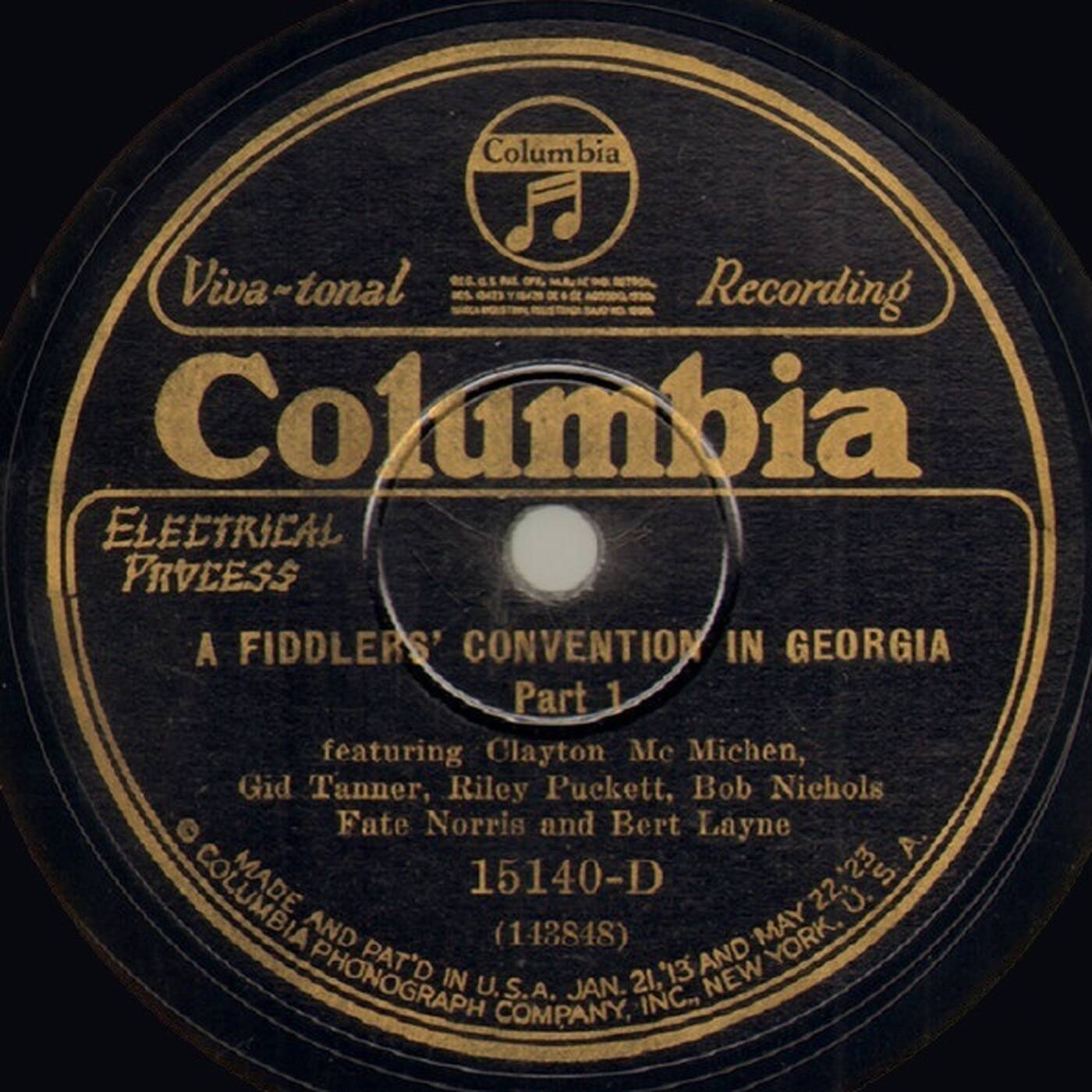 1927 - A Fiddlers' Convention In Georgia (78 Columbia Records 15140) episode artwork