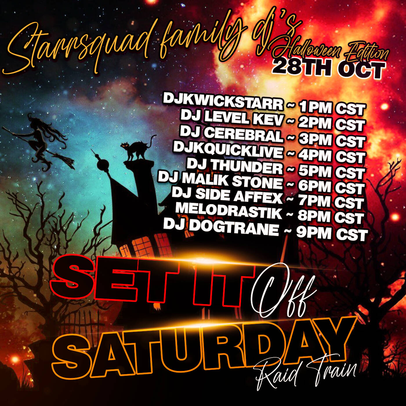 SETITOFFSATURDAYRAIDTRAINHosted By Starrsquad Family Dj’s 5-6 PMEST‼️ | @djkquicklive IN THE MIX (Oct 28, 2023) episode artwork
