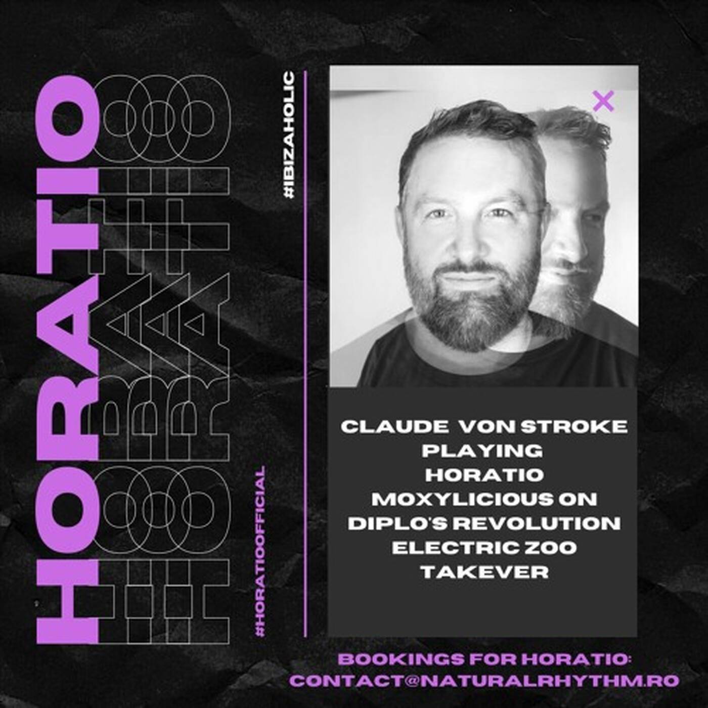 CLAUDE  VON STROKE PLAYING HORATIO MOXYLICIOUS ON DIPLO's REVOLUTION ELECTRIC ZOO TAKEVER episode artwork