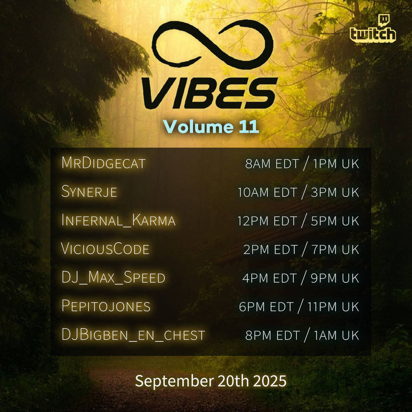 Infinity Vibes - Volume 11 (Sept 20th 2025) — Vicious Sessions cover