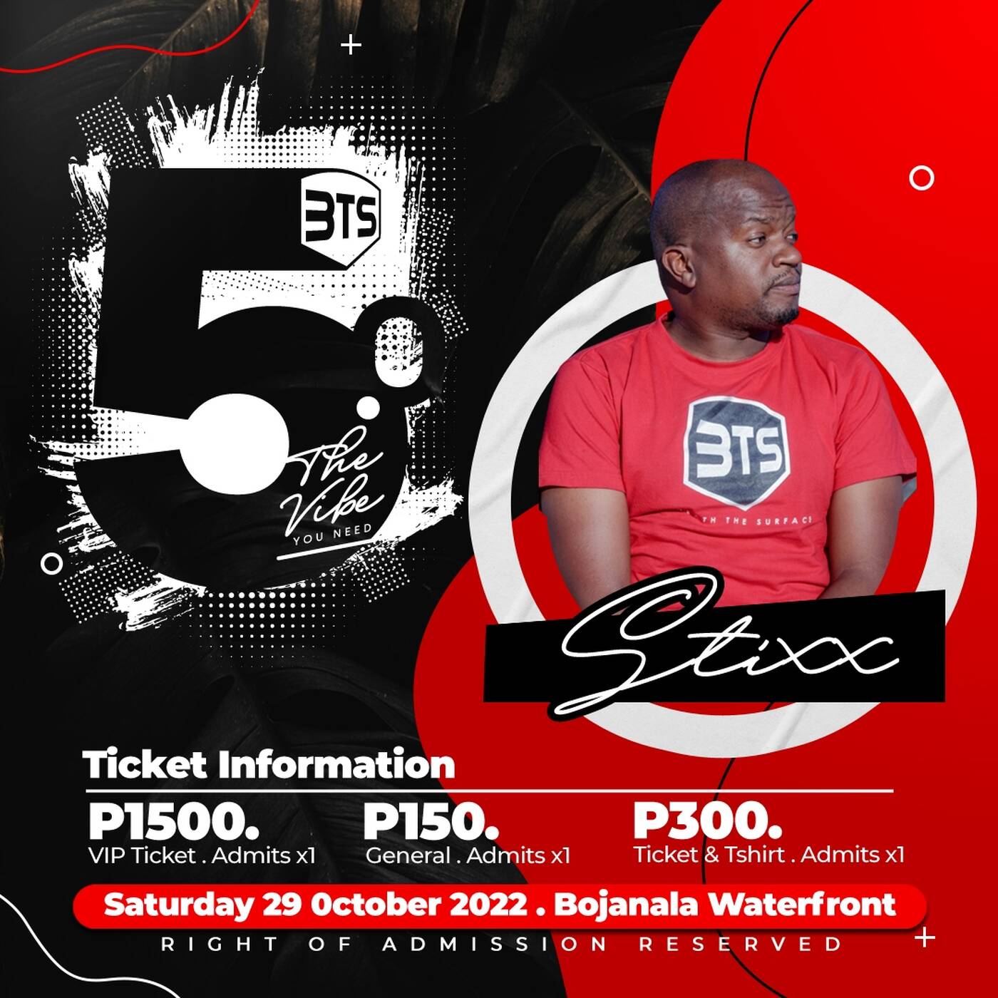 BTS 5 - (Live @ Bojanala Waterfront) 29 October 2022 - Stixx episode artwork