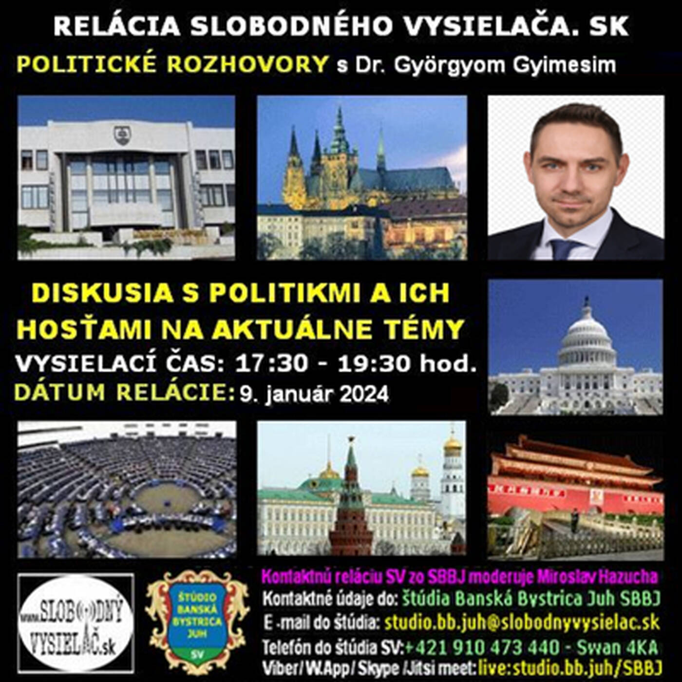 Politické rozhovory 188 - 2024-01-09 PhDr. Gyõrgy Gyimesi PhD. episode artwork
