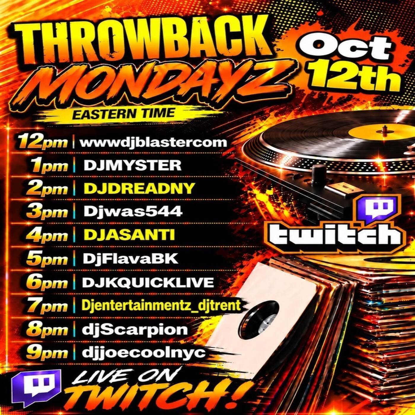 THROWBACK MONDAYZ RAID TRAINHosted By @djsird1 6-7PMEST‼️(OCT 12, 2026)