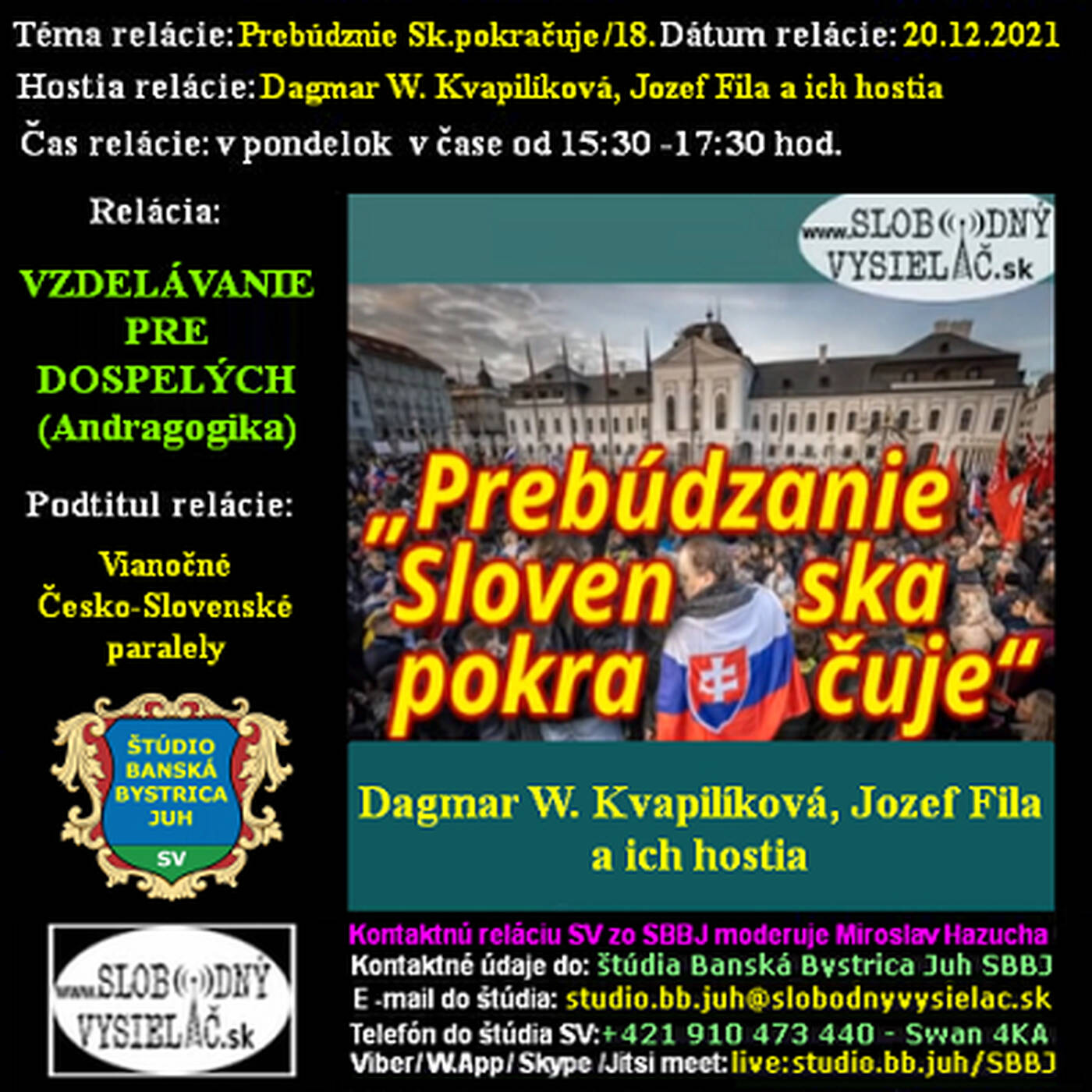 Vzdelávanie pre dospelých 279 - 2021-12-20 Prebúdzanie Slovenska pokračuje (18.) episode artwork
