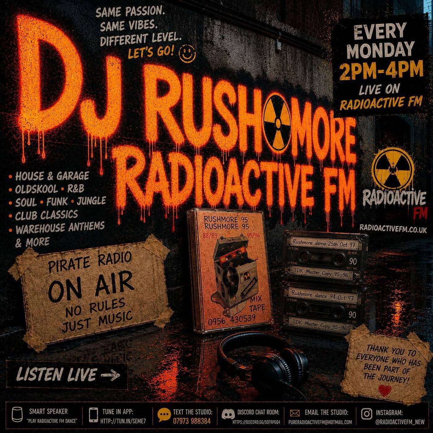 13'07'2026 DJ RUSHMORE presents THE RUSH HOUR live on www.radioactivefm.co.uk