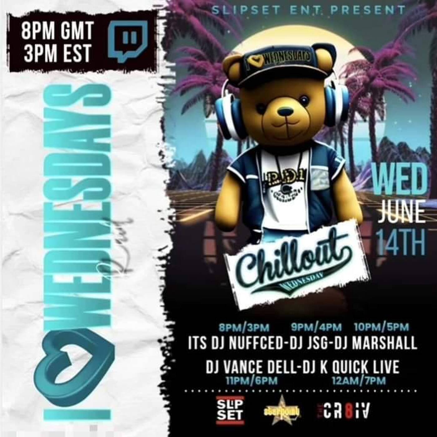 CHILLOUT WEDNESDAY RAID TRAIN Hosted By Slipset Ent 7 PMEST | @djkquicklive IN THE MIX (June 14, 2023) episode artwork