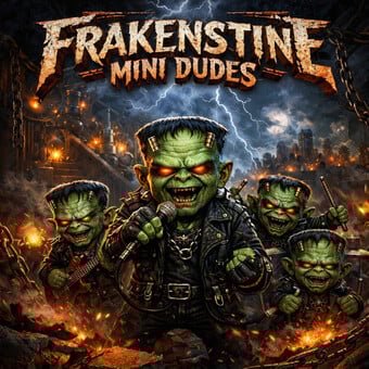 ((Frakenstine Mini Dudes))///DELTA THUNDER//Malaysia Bobey / Club Loopstone/ The NoMans Ghost//Snack Goat