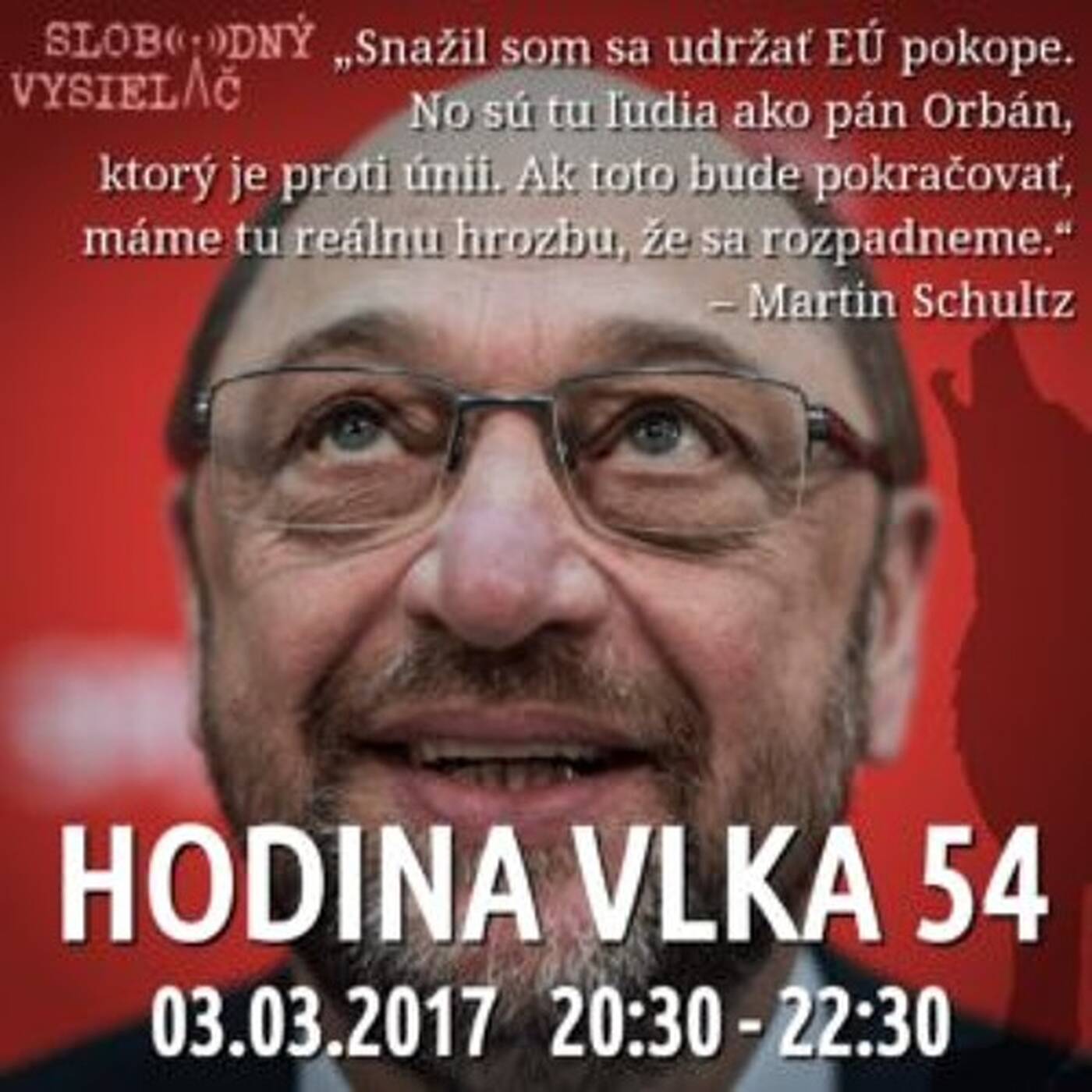 Hodina Vlka 54 - 2017-03-03 Cenzúra v Europarlamente, fenomén Schulz episode artwork