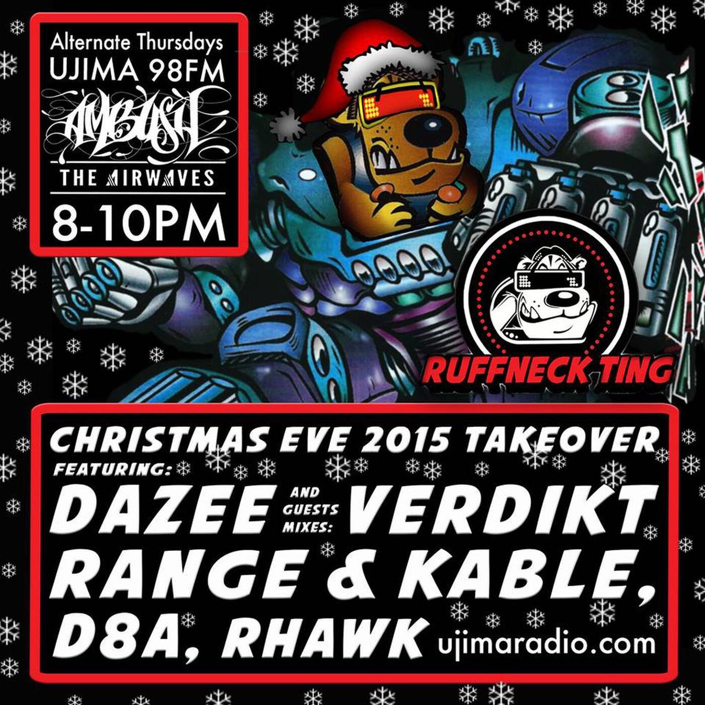 DJ R-Hawk Minimix for DJ Dazee's Ambush The Airwaves on Ujima Radio Christmas Eve 2015 episode artwork