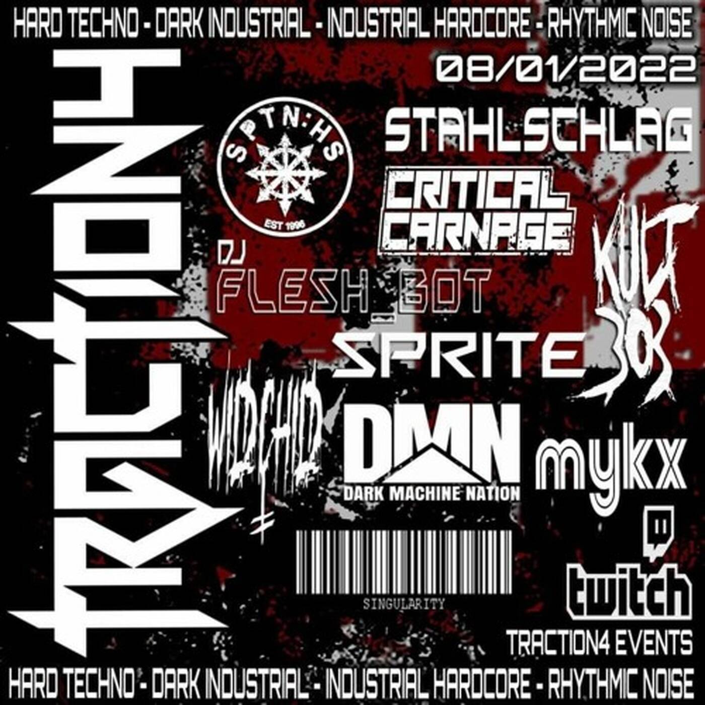 DJ Sprite :: Rhythmic Noise + Hard Techno Mix :: Traction4 :: 20220108 episode artwork