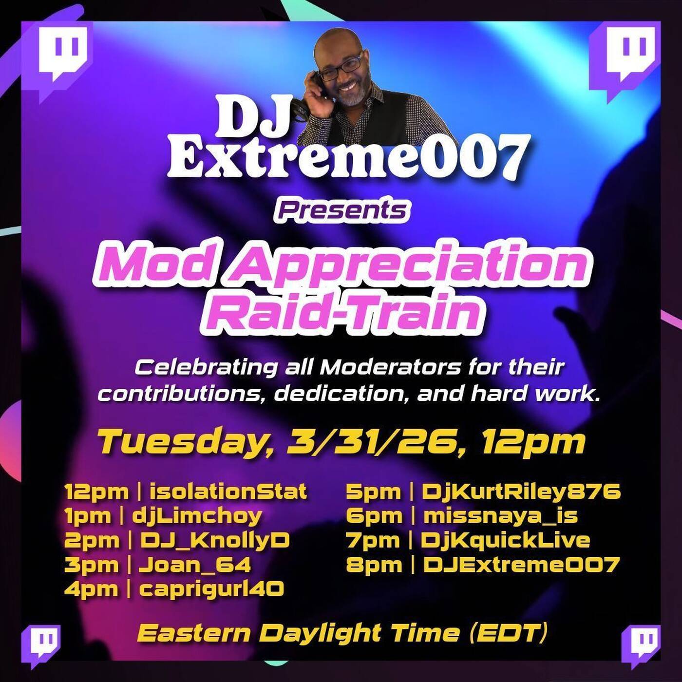 MOD APPRECIATIONRAIDTRAINPowered By @djextreme007 7-8PMEST‼️(MAR 31, 2026) episode artwork