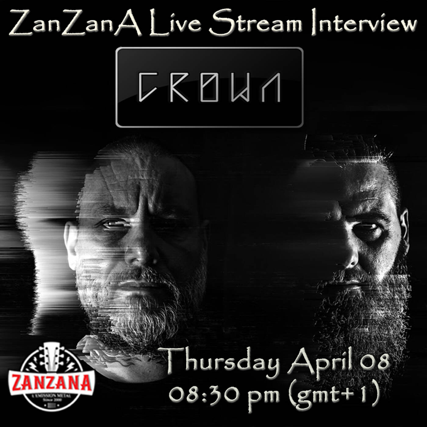 CROWN l'interview metal, Stéphane Azam et David Husser présentent l'album "The End of All Things" - ZanZanA Live Streaming Metal Interview - jeudi 8 avril 2021