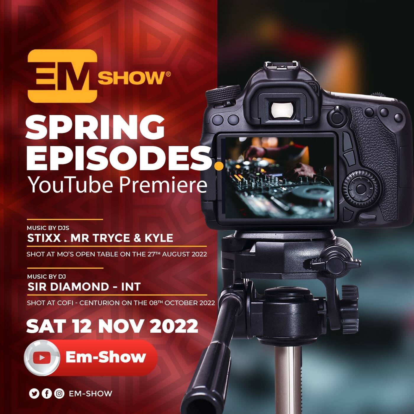 Em-Show - Spring Episodes 2022 - Stixx live at Mo's Open Table episode artwork
