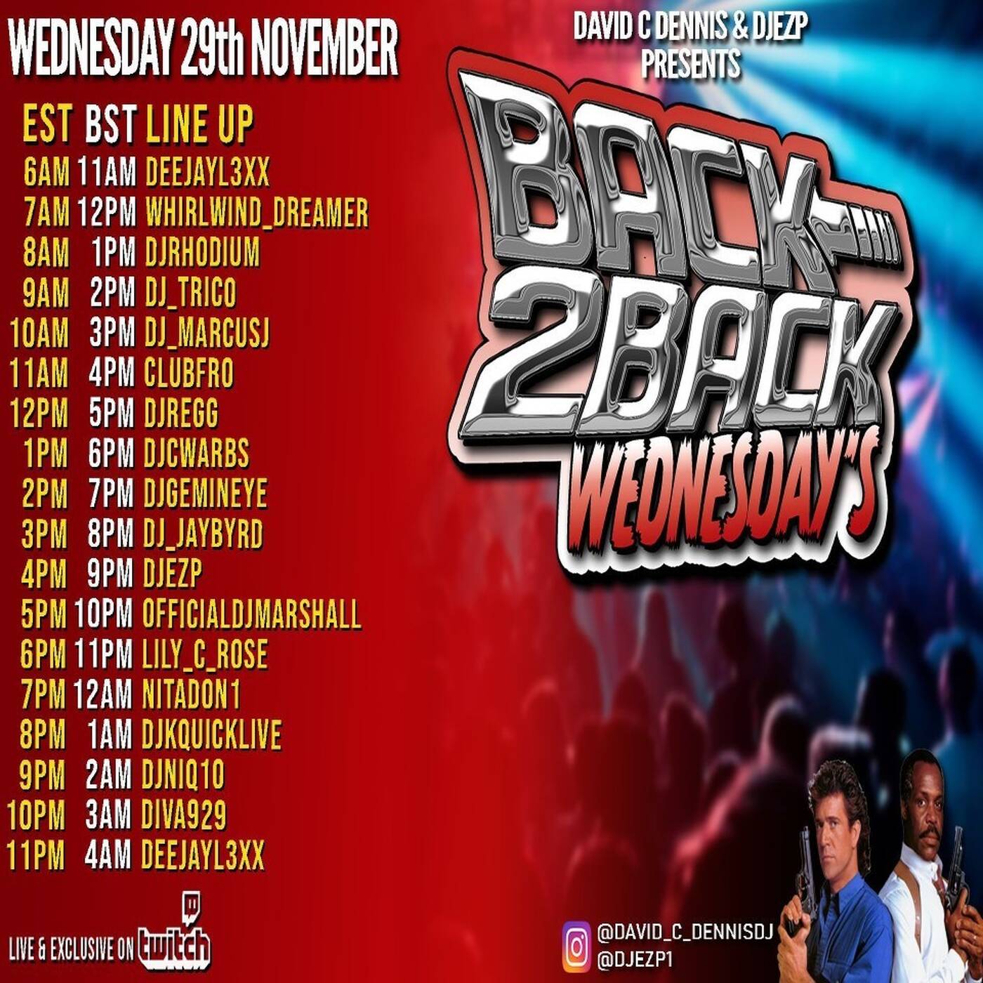 BACK 2 BACK WEDNESDAYSRAIDTRAINHosted By @david_c_dennisdj & @djezp1 8-9 PMEST‼️ |  @djkquicklive IN THE MIX (Nov 29, 2023) episode artwork