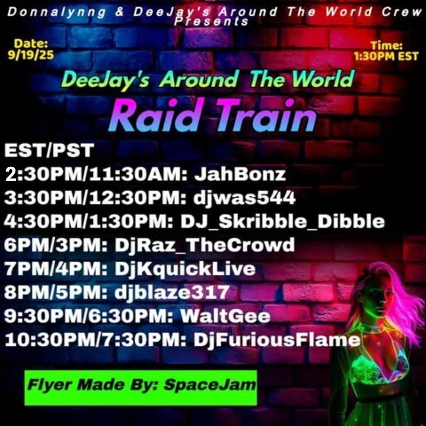 DEEJAY'SAROUNDTHEWORLDRAIDTRAINHosted By @donnalynng 7-830PMEST‼️(SEPT 19, 2025) episode artwork