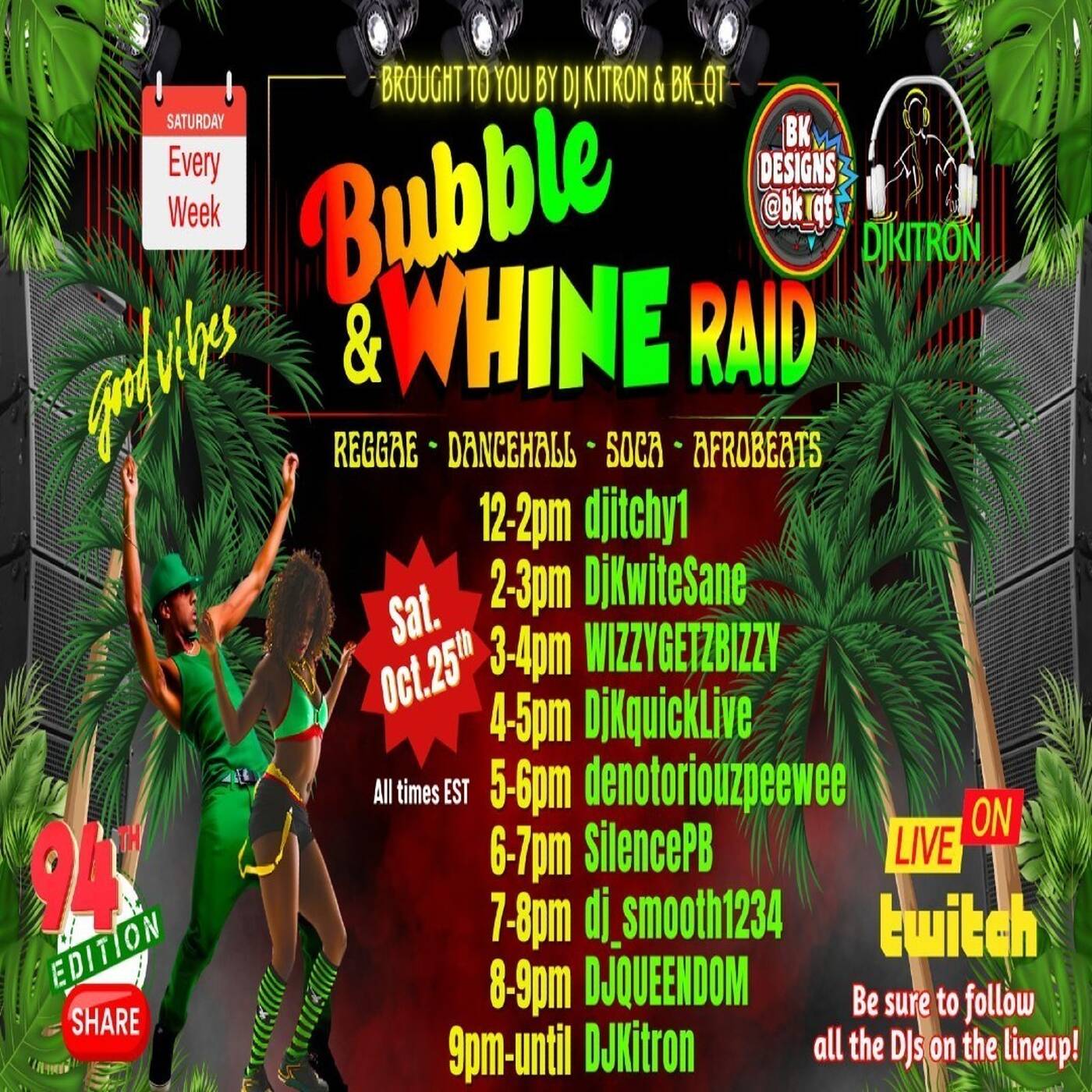 BUBBLE & WHINERAIDTRAINHosted By @djkitronstepachoice & @bkqt_75 4-5PMEST‼️(OCT 25, 2025) episode artwork