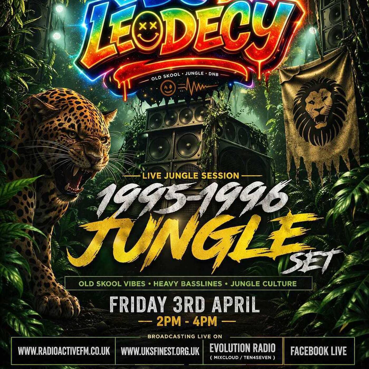 Leodecy Live, 3.4.26, 2-4pm 1995 vs 1996 Jungle Set episode artwork