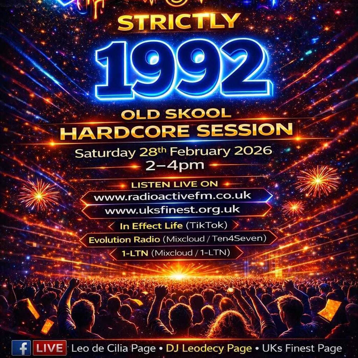 Leodecy Live, 28.2.26, 2-4pm, Strictly 1992 Old Skool Hardcore Set episode artwork
