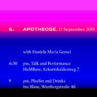 6. Apotheose, 12 September 2019, talk with Daniela Maria Geraci by HuMBase