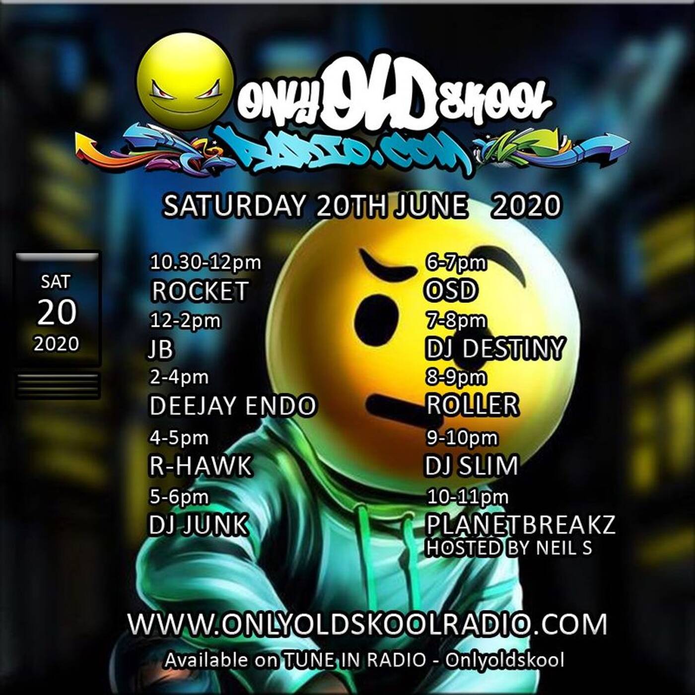 DJ R-Hawk - Solstice Jungle Mix - Sat 20 Jun 2020 - Only Oldskool Radio episode artwork