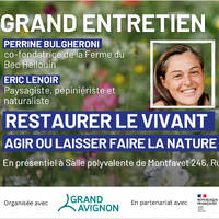 Conférence - Restaurer le vivant, agir ou laisser faire la nature ? avec Perrine Bulgheroni et Eric Lenoir by Sans transition!