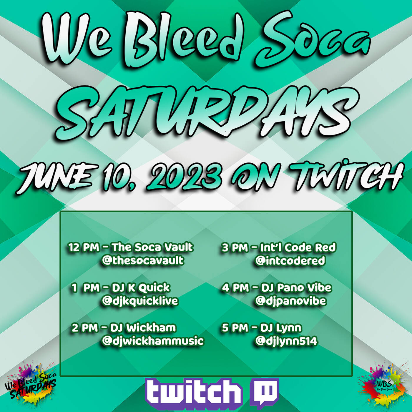 WEBLEEDSOCA SATURDAYSRAID TRAIN2PM EST  | @djkquicklive IN THE MIX (June 10, 2023) episode artwork