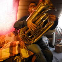 -to be on happy Bb- (s-nino,as,a-tb,t-tb,p-tp,tuba) jazzfromhellensemble by helm newfarmer