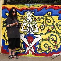 BUDDHA CAT - Visual Artist, Handcraft &amp; Graphic Design - BHARATPUR STREETART FESTIVAL - Mural Event - Teheran - [ IRAN ] by Radio X Interviews