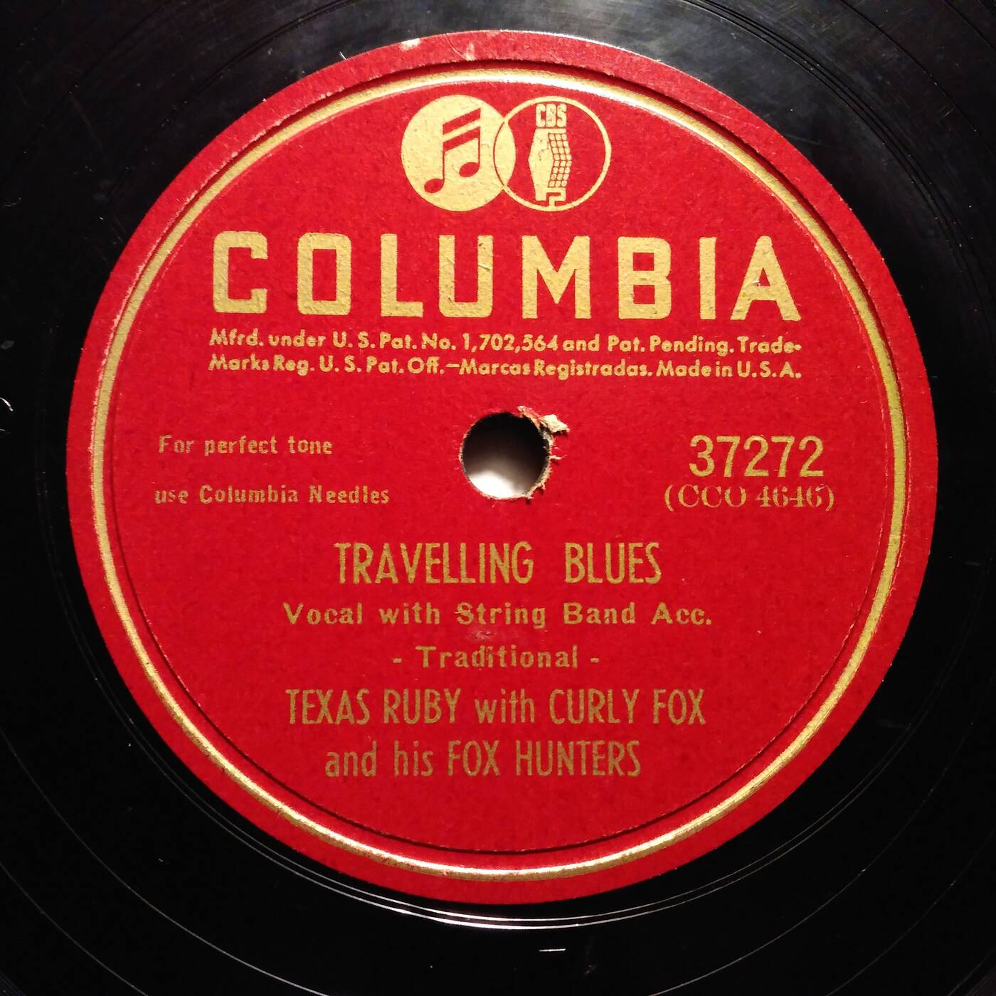 Texas Ruby With Curly Fox And His Fox Hunters - Traveling Blues (78 Columbia 37272 - 1947) episode artwork