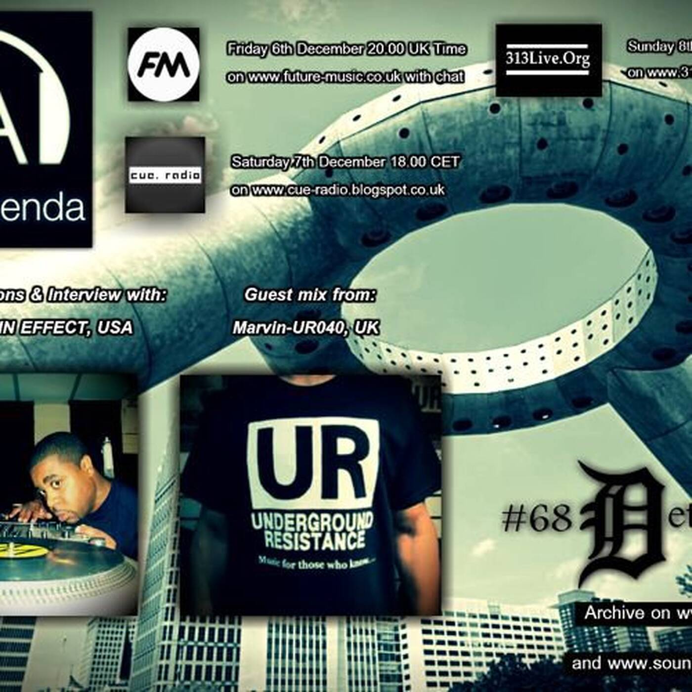 Bass Agenda 68: Interview & guest selections from DETROIT IN EFFECT & mix from MARVIN UR-040 episode artwork