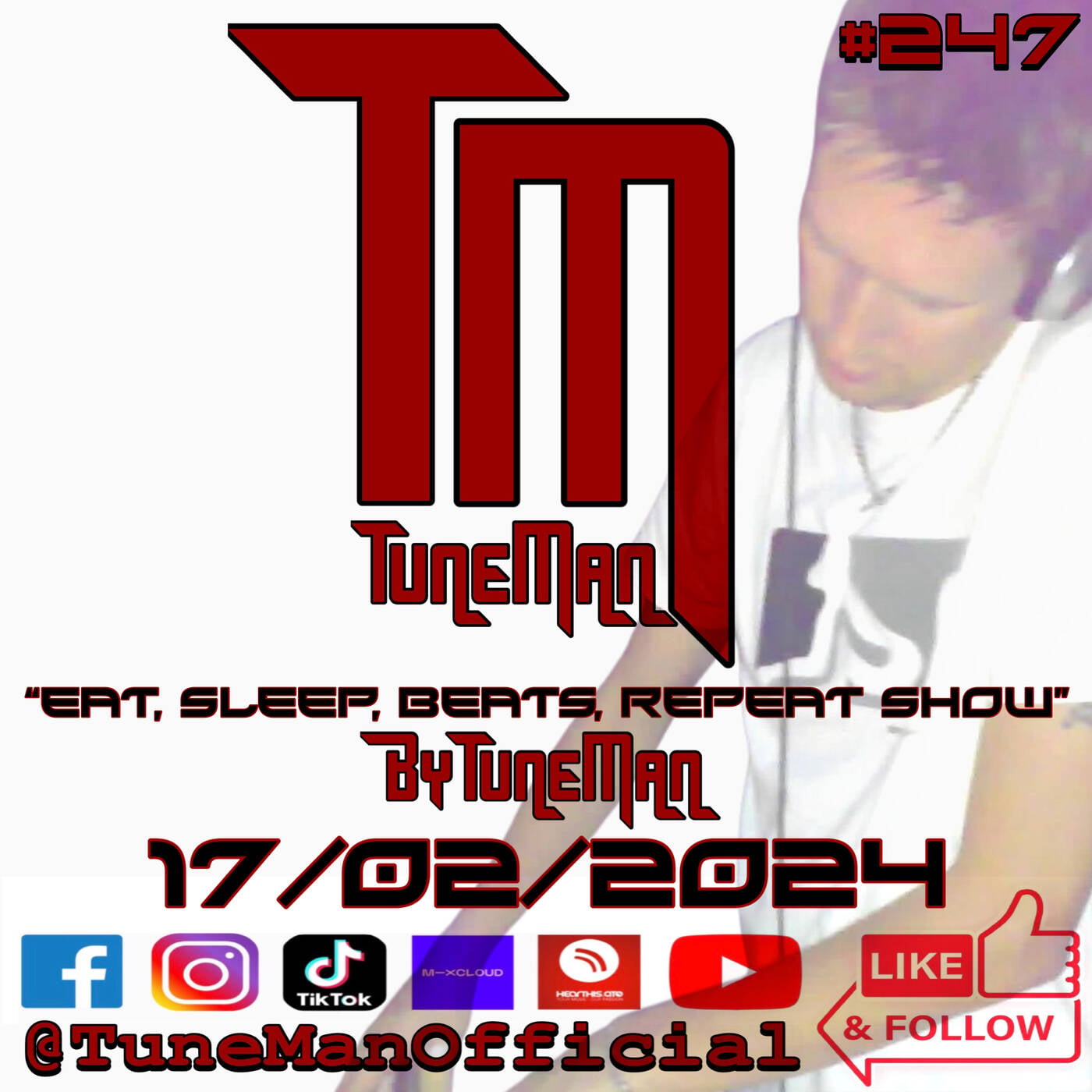  TuneMan presents "Eat Sleep, Beats, Repeat" - Recorded live by TuneMan Official 17/02/2024 episode artwork