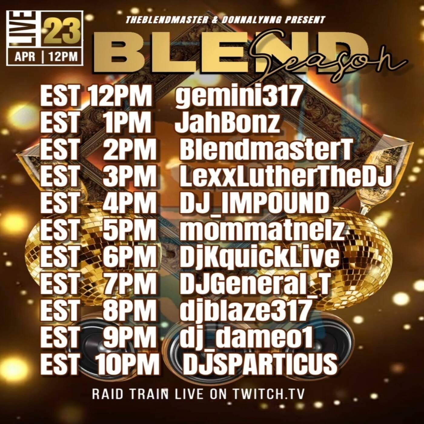 BLENDSEASONRAIDTRAIN Hosted By @blendmastertv 6-7PMEST‼️ (APR 23, 2024) episode artwork