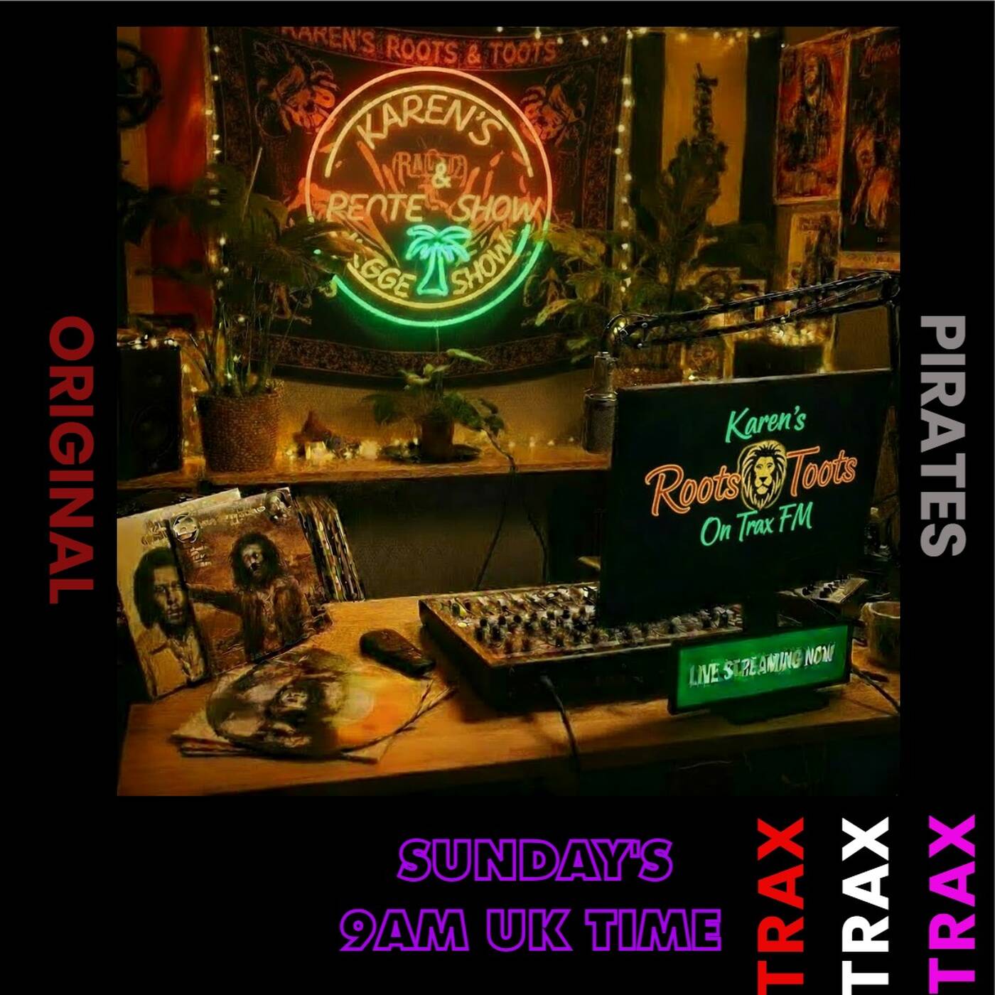 Karen's Roots & Toots Reggae Show Replay on www.traxfm.org - 9th August 2026 episode artwork